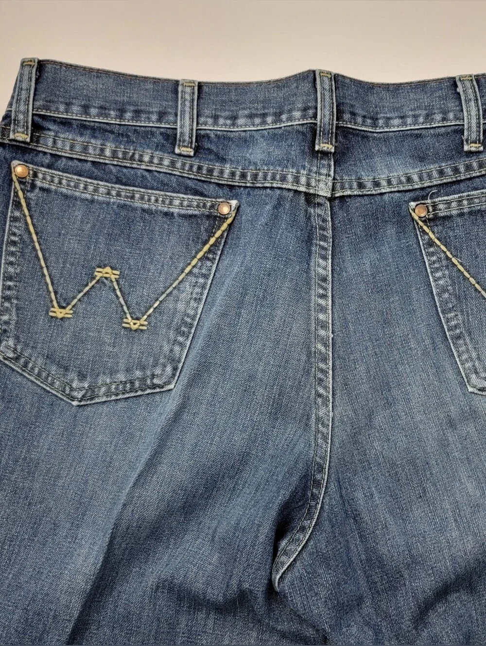 Wrangler Retro Jeans Mens 36X32 Relaxed Boot Western Cowboy Blue Denim Dark